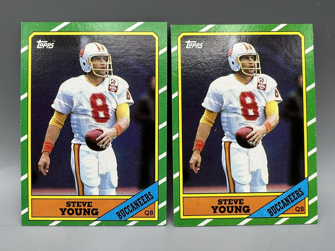 Lot of (2) 1986 Topps Steve Young RC #374 (1 of 2)