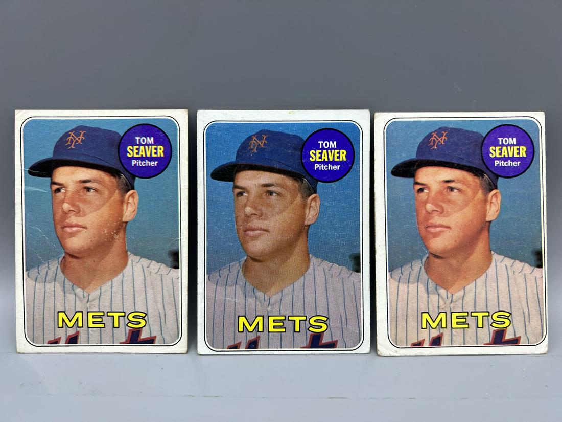 Lot of (3) 1969 Topps Tom Seaver #480 (1 of 3)