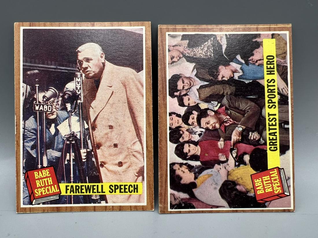 1962 Topps Babe Ruth Special Lot of 2 - Farewell Speech #144 & Greatest Sports Hero #143 (1 of 2)