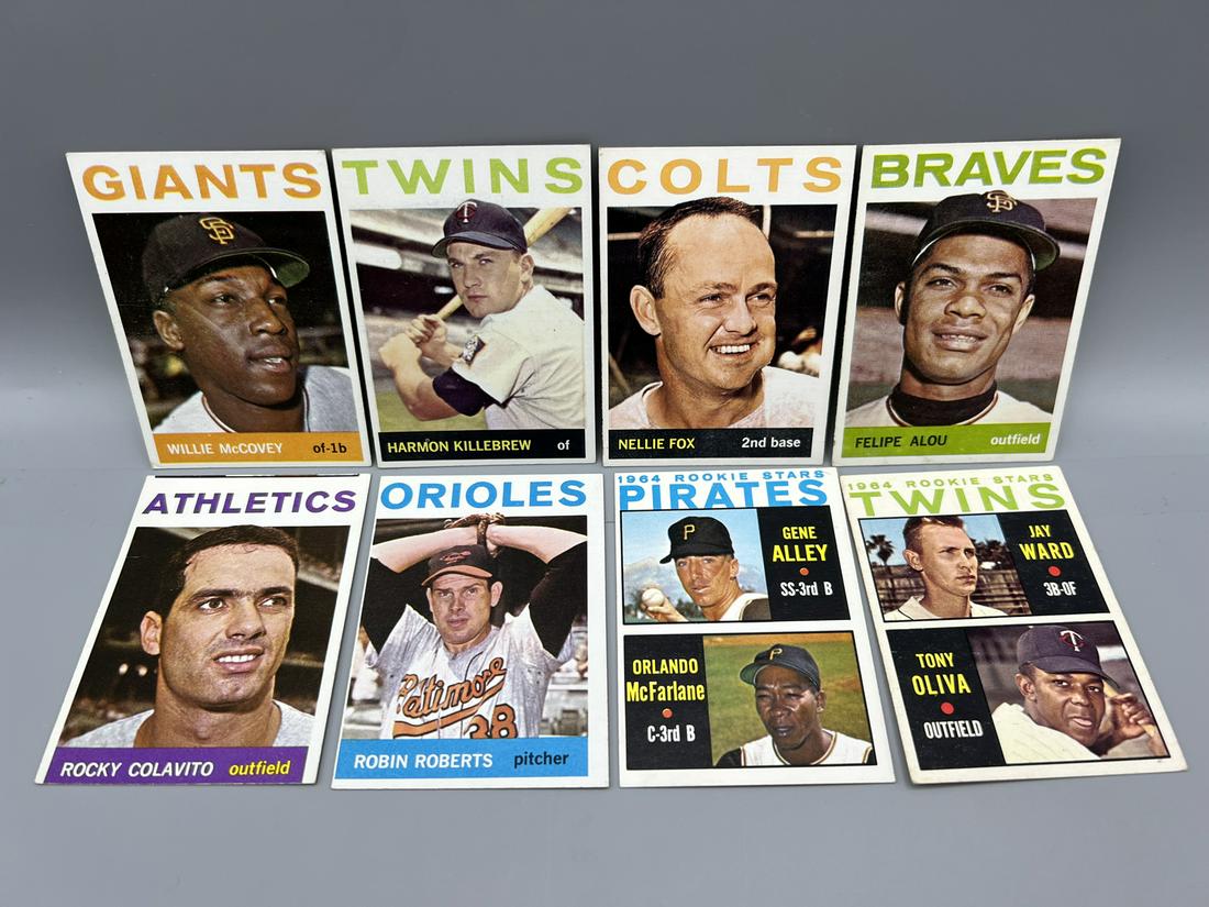 Lot of (8) Assorted 1964 Topps Stars - Varying Conditions - Willie McCovey, Harmon Killebrew, Nellie (1 of 2)