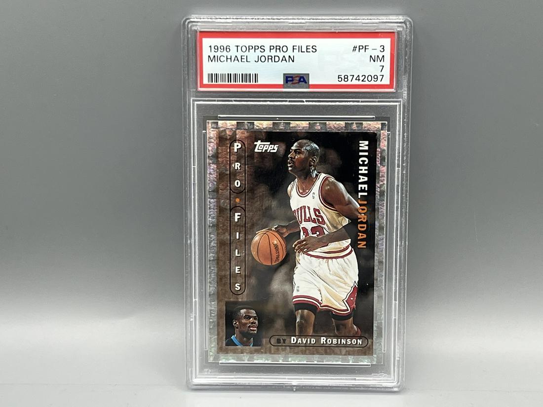 1996 Topps Pro Files Michael Jordan #PF-3 PSA NM 7 (1 of 2)