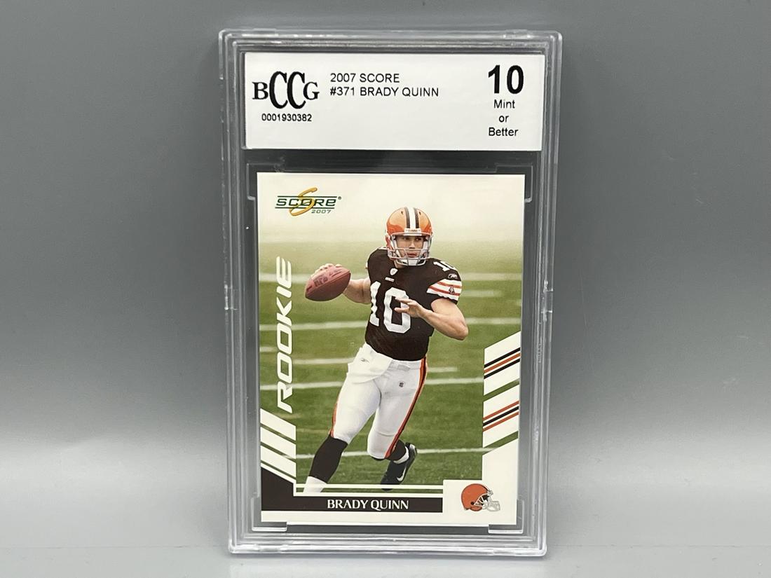 2007 Score Brady Quinn RC #371 BCCG 10 (1 of 2)