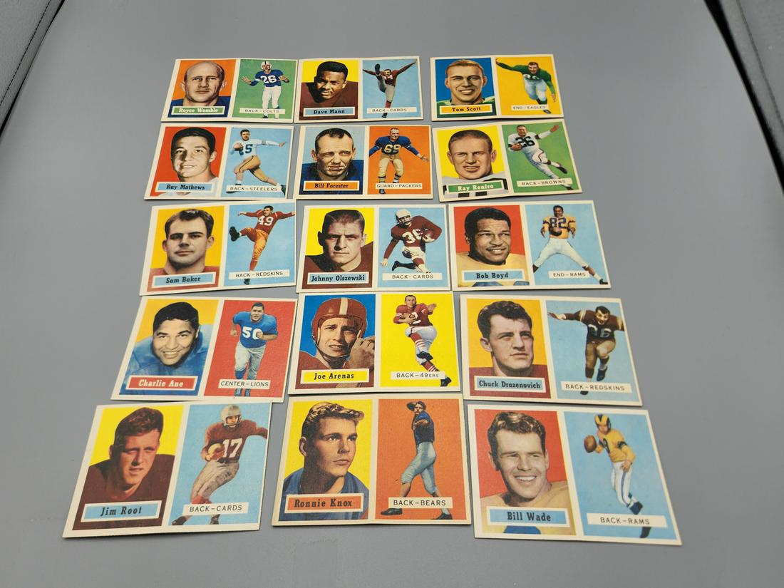 (15) 1957 Topps Football Cards (1 of 2)