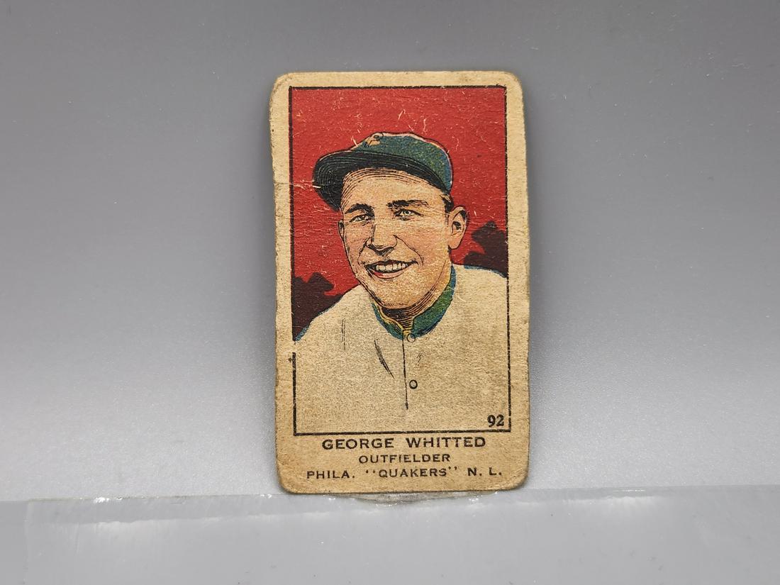 1919-21 W514 George Whitted #92: 1919-21 W514 George Whitted #92