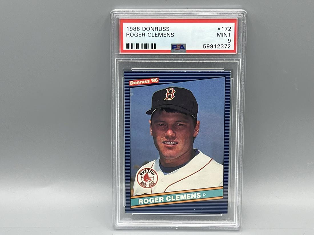 1986 Donruss Roger Clemens #172 PSA Mint 9: 1986 Donruss Roger Clemens #172 PSA Mint 9