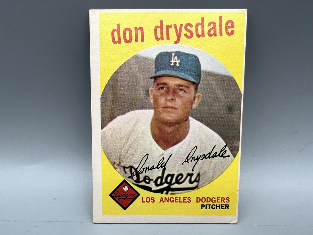 1959 Topps Don Drysdale #387: 1959 Topps Don Drysdale #387