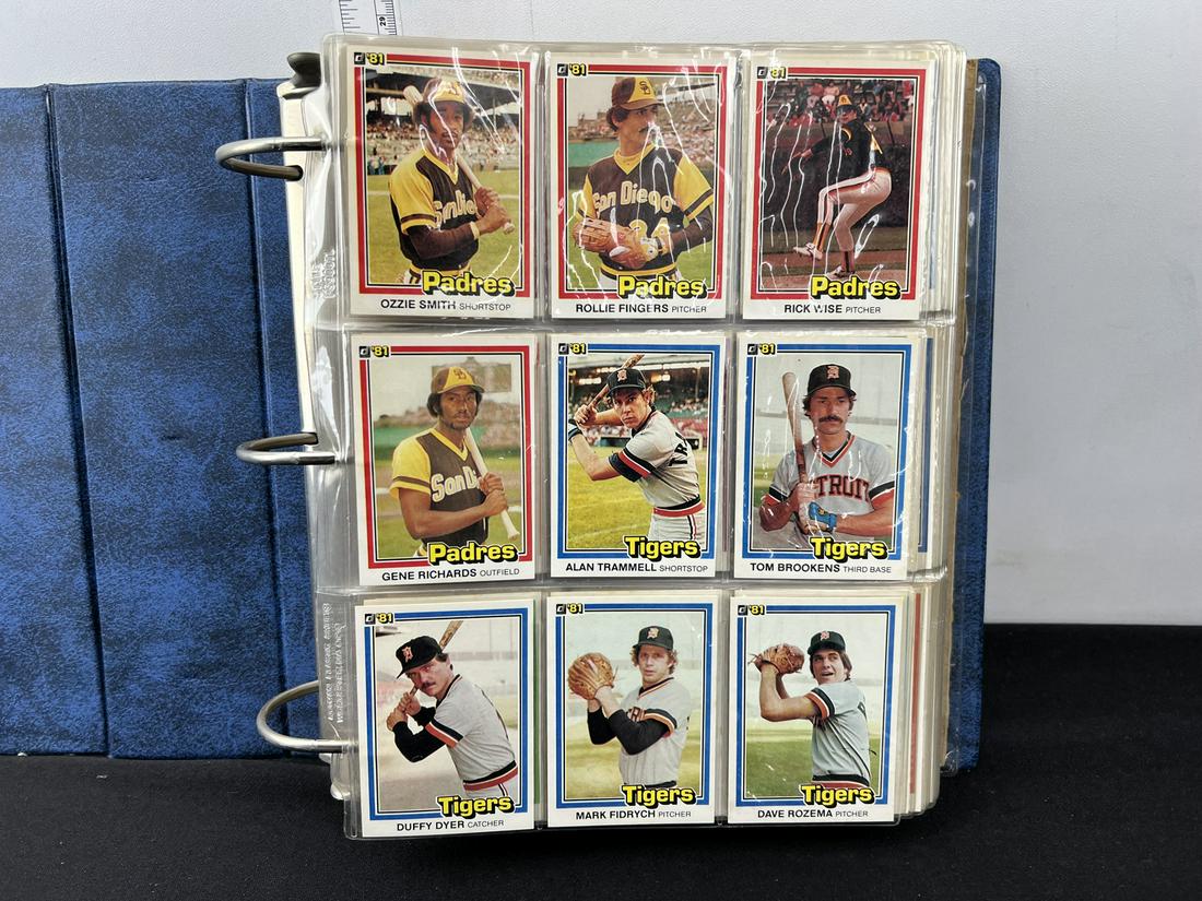 1981 Donruss Baseball Complete Set In Binder - Tim Raines RC & 2nd Year Rickey Henderson (1 of 7)
