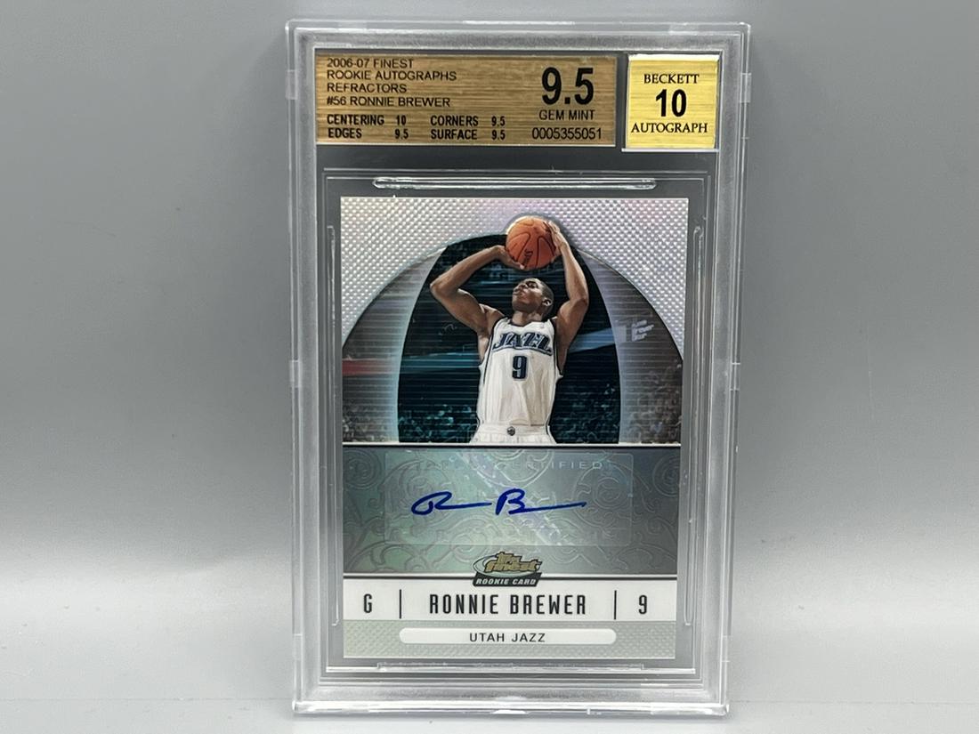 2007-08 Finest Ronnie Brewer Refractor RC Auto #56 BGS Gem Mint 9.5/10 (1 of 2)