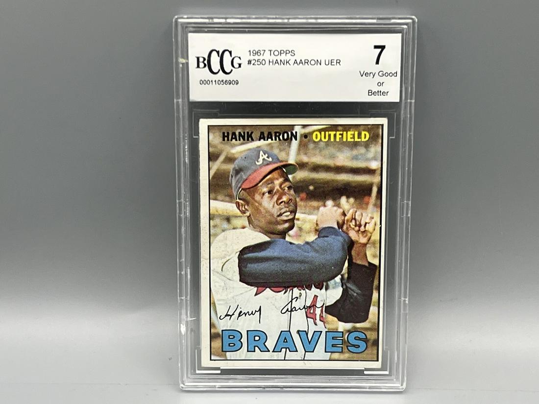 1967 Topps Hank Aaron #250 BCCG VG 7 (1 of 2)