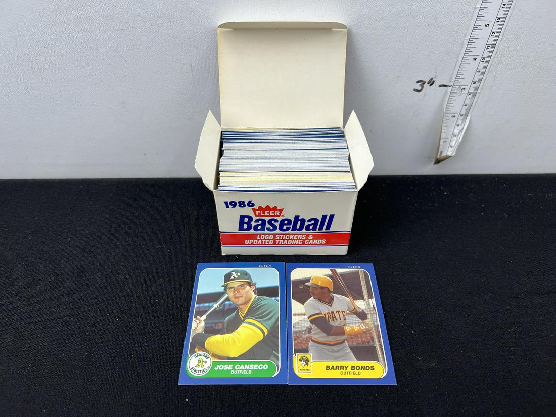 1986 Fleer Update Baseball Set - Jose Canseco & Barry Bonds RC's (1 of 3)