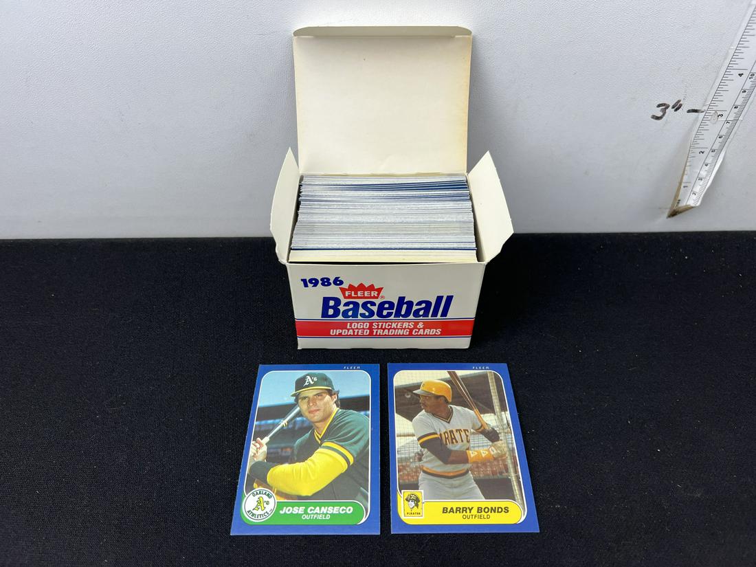 1986 Fleer Update Baseball Set - Jose Canseco & Barry Bonds RC's (1 of 3)