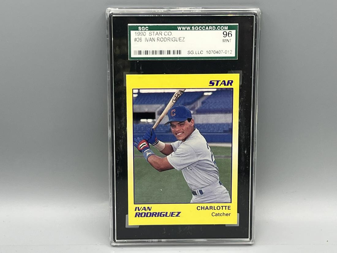 1990 Star Co. Ivan Rodriguez RC #26 SGC Mint 9 (1 of 2)