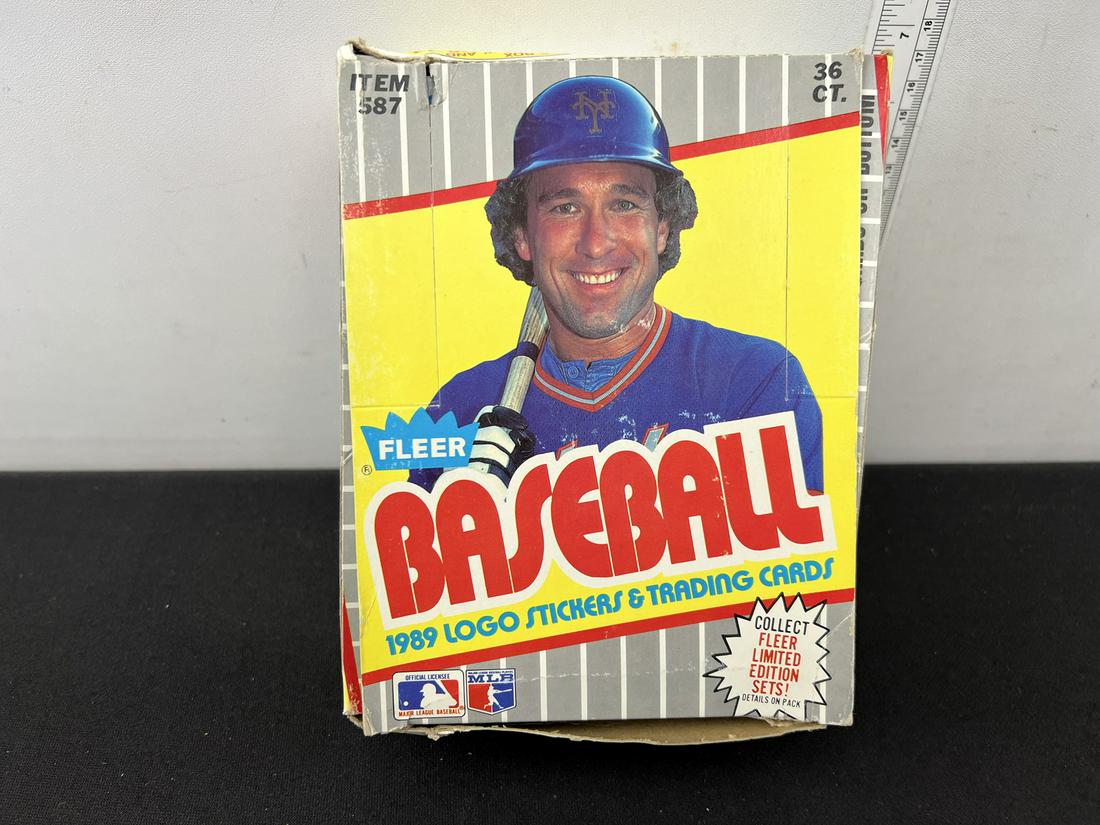 1989 Fleer Baseball Complete Wax Box - Possible Ken Griffey Jr RCs & Billy Ripken Variations (1 of 2)