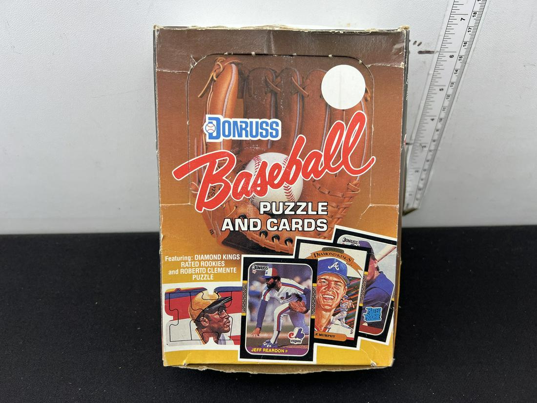 1987 Donruss Baseball Wax Box - Missing 2 Packs - Possible RCs of Barry Bonds, Greg Maddux, Bo (1 of 2)