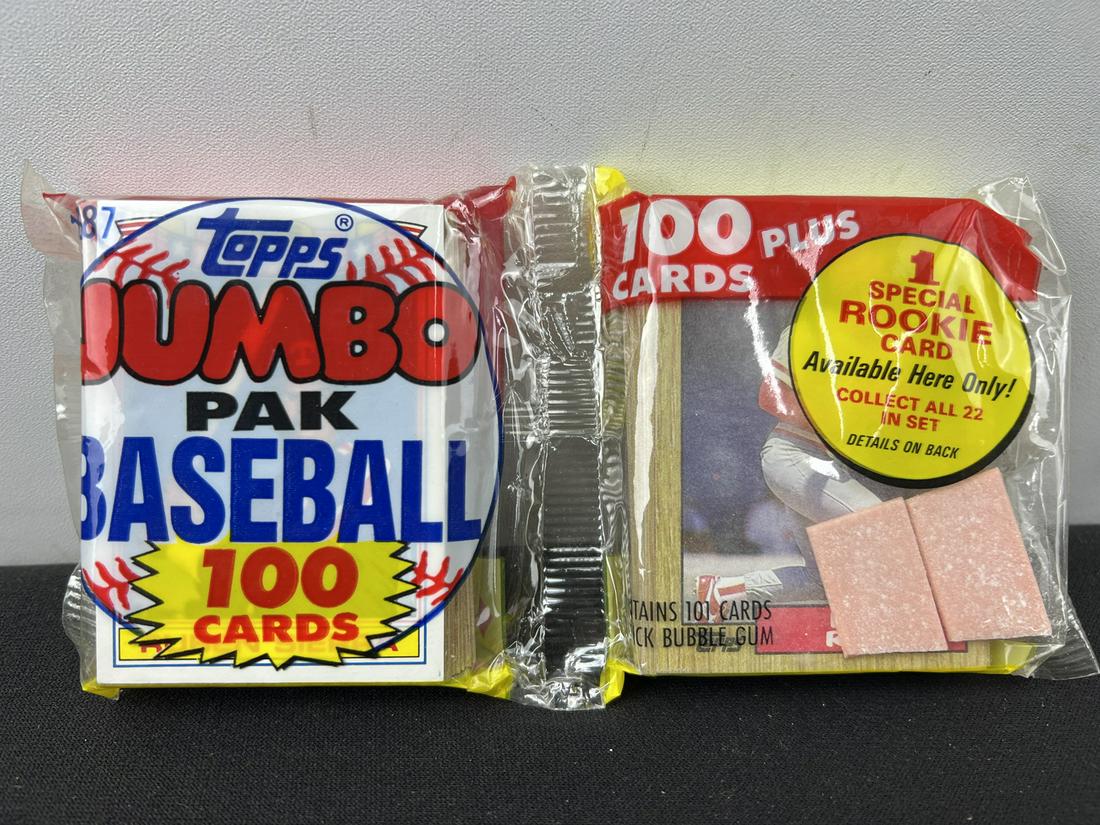 1987 Topps Baseball Jumbo Pak - Possible Barry Bonds RC? - Pete Rose on Front (1 of 2)