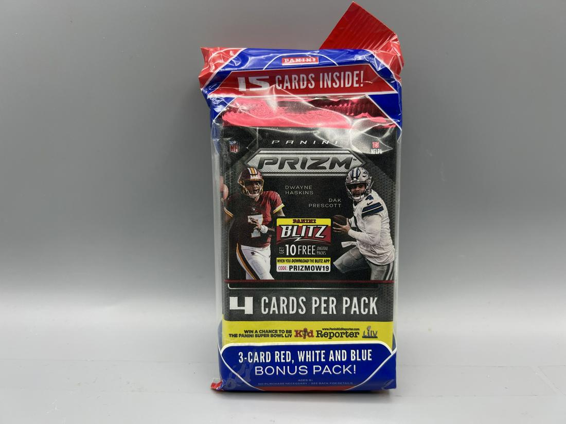 2019 Panini Prizm Football Cello Pack - 3 packs with Red, White And Blue Bonus Pack - Possible Kyler (1 of 2)