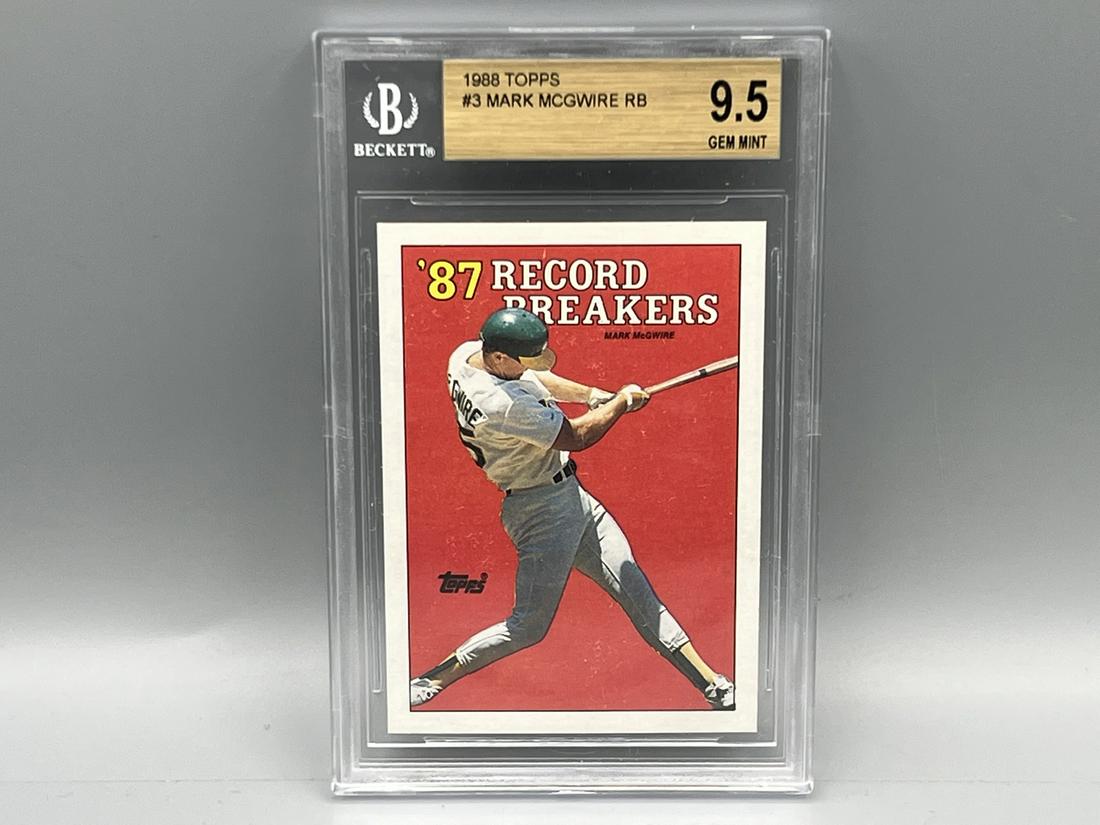 1988 Topps Record Breaker Mark McGwire #3 BGS Gem Mint 9.5 (1 of 2)