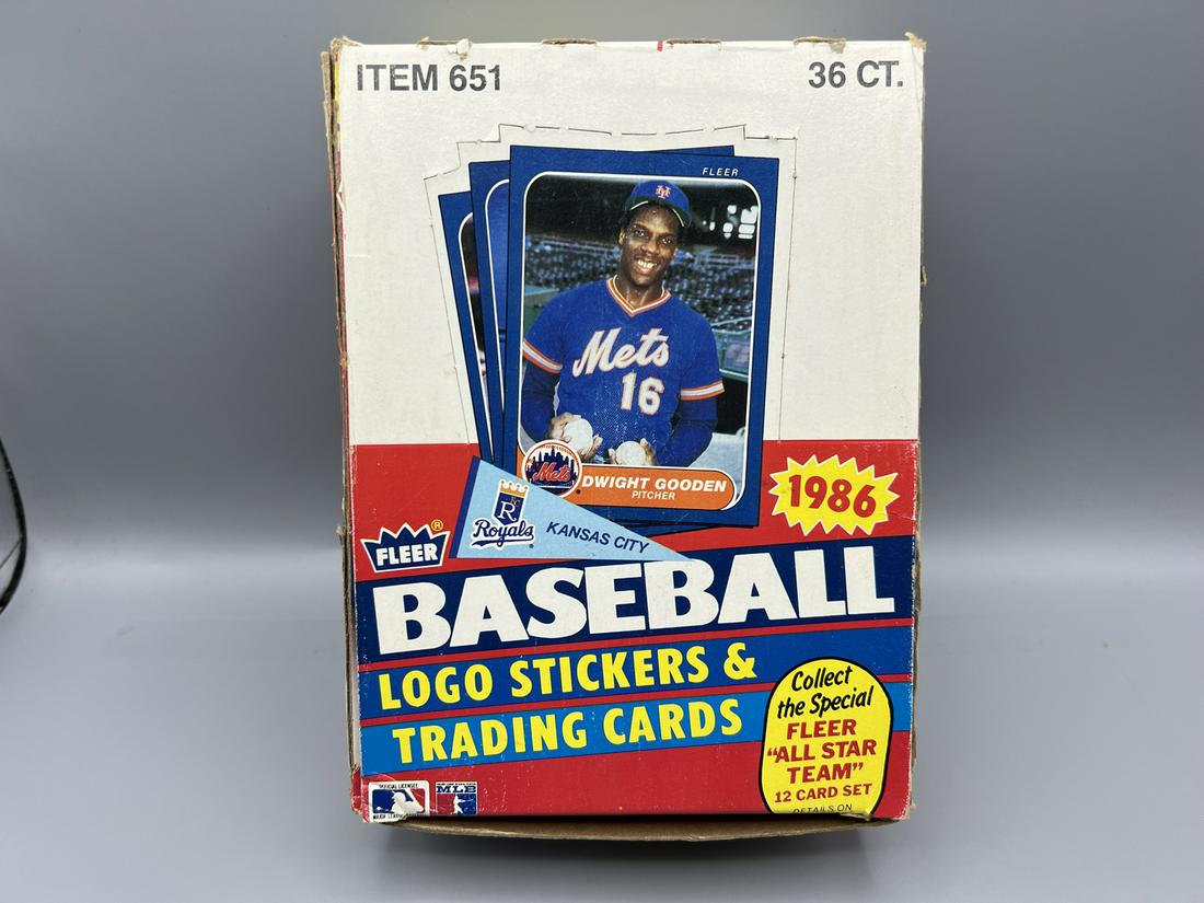 1986 Fleer Baseball Box - Missing 1 Pack (1 of 2)