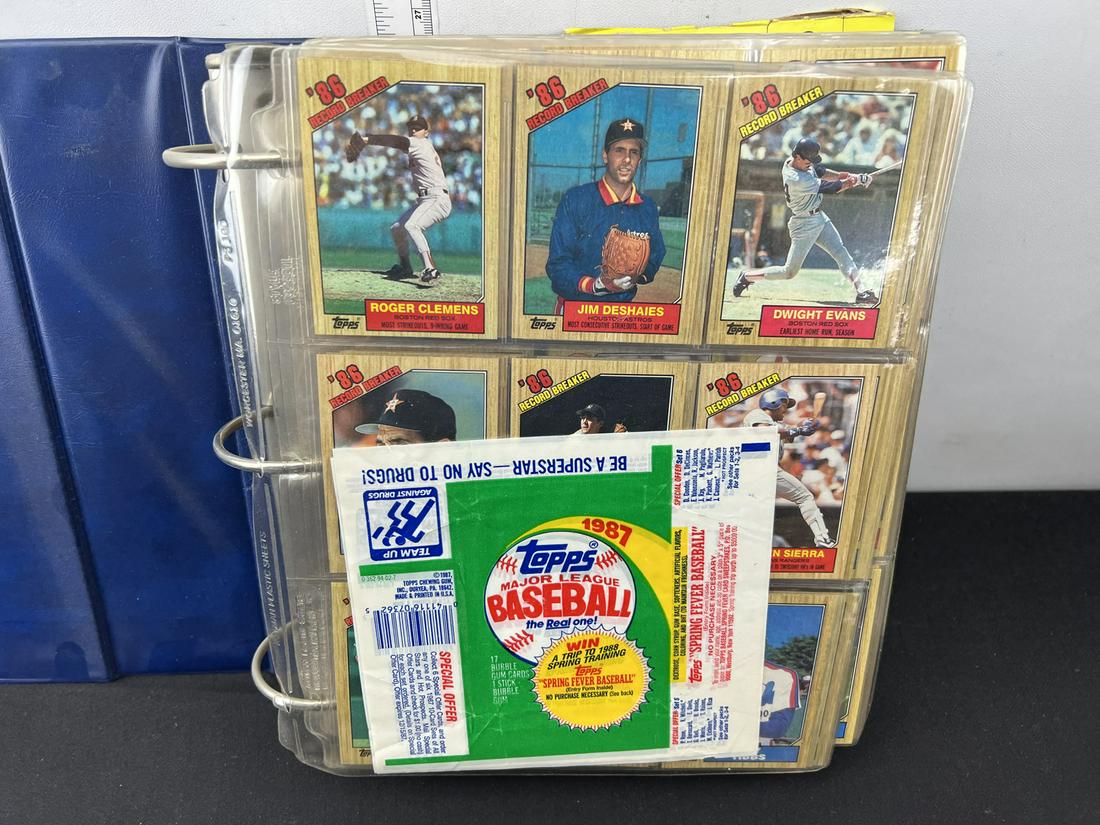 1987 Topps Baseball Complete Set In Binder - Barry Bonds, Bo Jackson, Barry Larkin RCs (1 of 3)