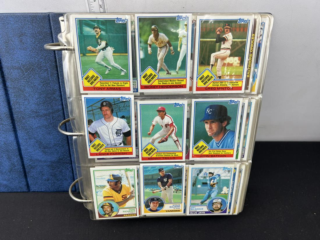 1983 Topps Baseball Complete Set In Binder - Ryne Sandberg, Tony Gwynn, & Wade Boggs RC's (1 of 7)