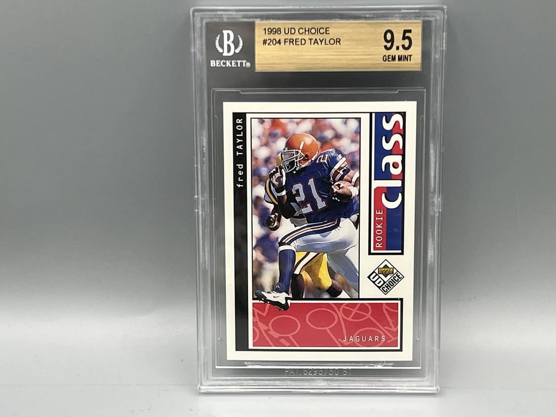 1998 UD Choice Fred Taylor RC #204 BGS Gem Mint 9.5 (1 of 2)
