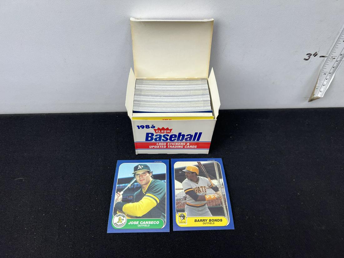 1986 Fleer Update Baseball Set - Jose Canseco & Barry Bonds RC's: Set appears complete but unverified