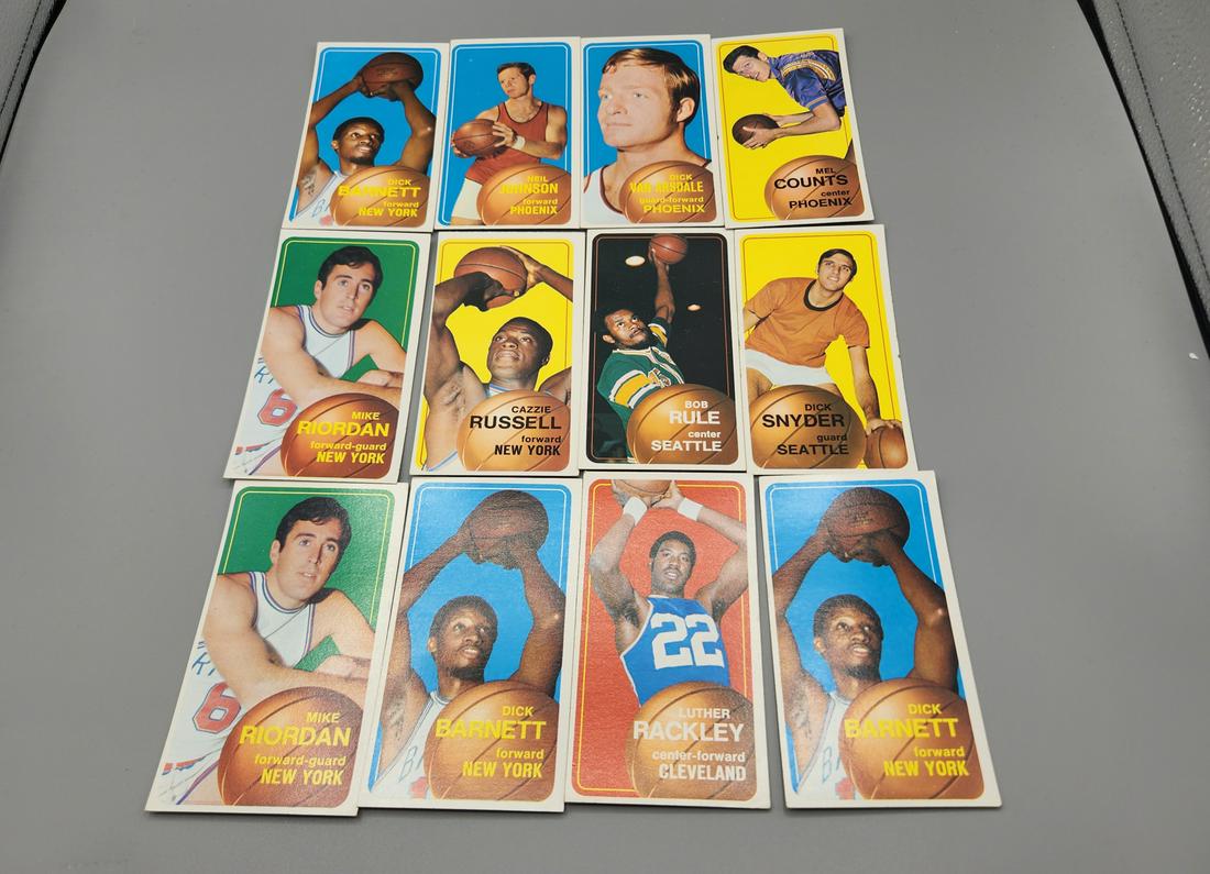 (12) 1970 Topps Basketball Cards Tall Boys - Most Mid Grade (1 of 2)