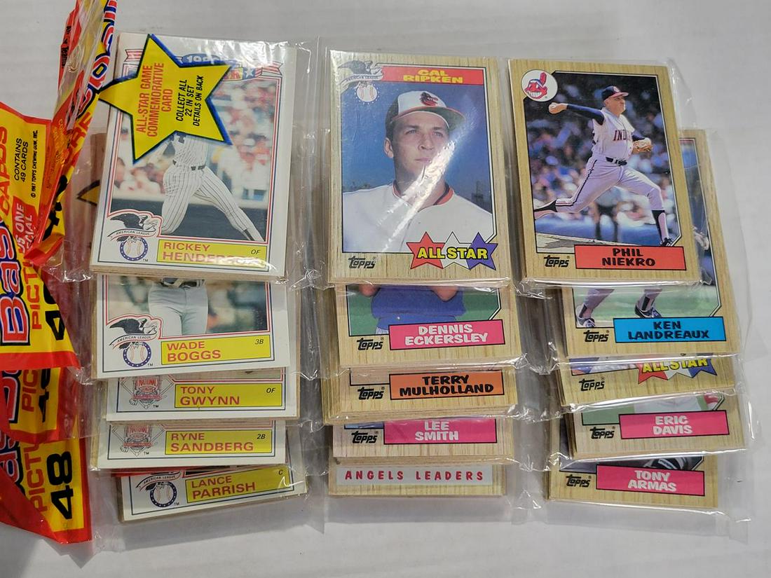 (5) 1987 Topps Baseball Rack Packs (1 of 1)
