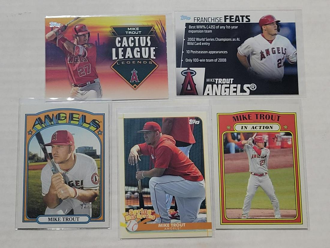 Mike Trout (5) Card Lot (1 of 2)