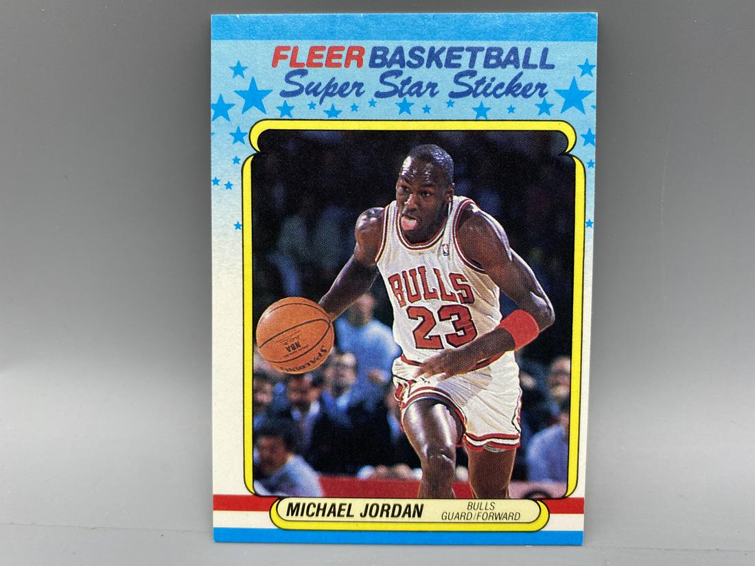 1988/89 Fleer BK #7 Michael Jordan Super Star Sticker (1 of 2)