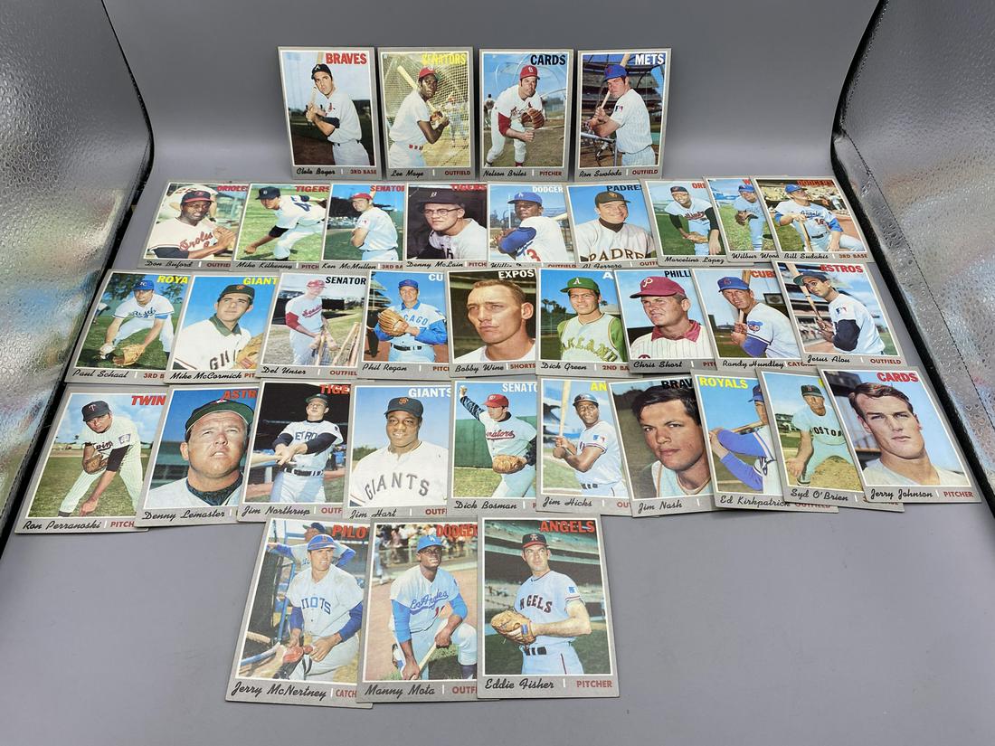 35 - 1970 Topps BB #156, 157, 158, 162, 163, 165, 171, 173, 175, 176, 177, 178, 206, 226, 248, 265, (1 of 9)