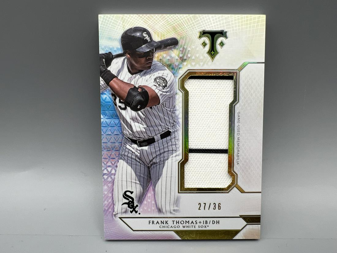 2018 Topps Triple Threads Frank Thomas Game Used Jersey Card #27/36 (1 of 2)