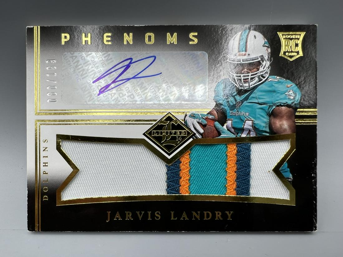 2014 Panini Limited Jarvis Landry Rookie Patch Auto Card #/199 (1 of 2)