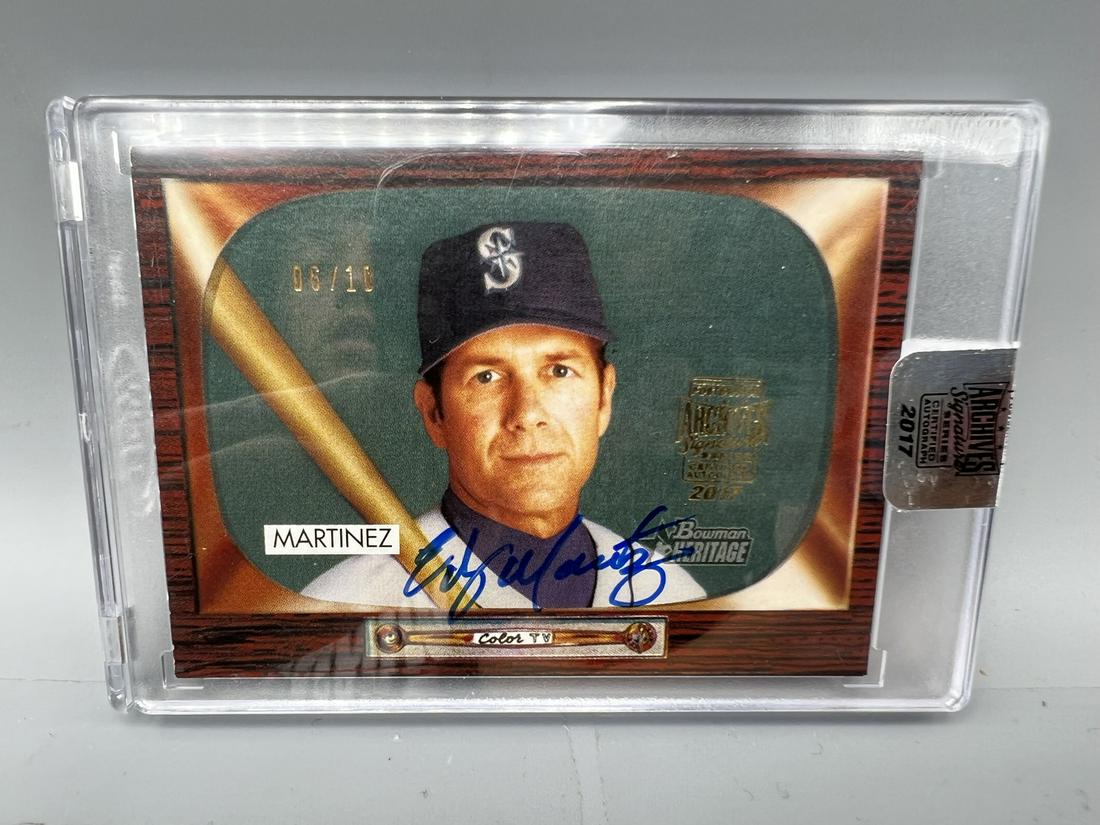 2017 Topps Archives Signatures Edgar Martinez Buyback On Card Auto #06/10: 2017 Topps Archives Signatures Edgar Martinez Buyback On Card Auto #06/10