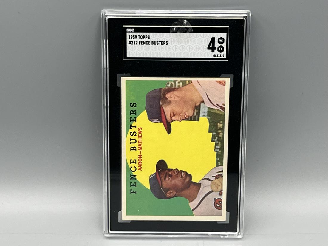 1959 Topps Hank Aaron/Ed Mathews Fence Busters #212 SGC 4 (1 of 2)