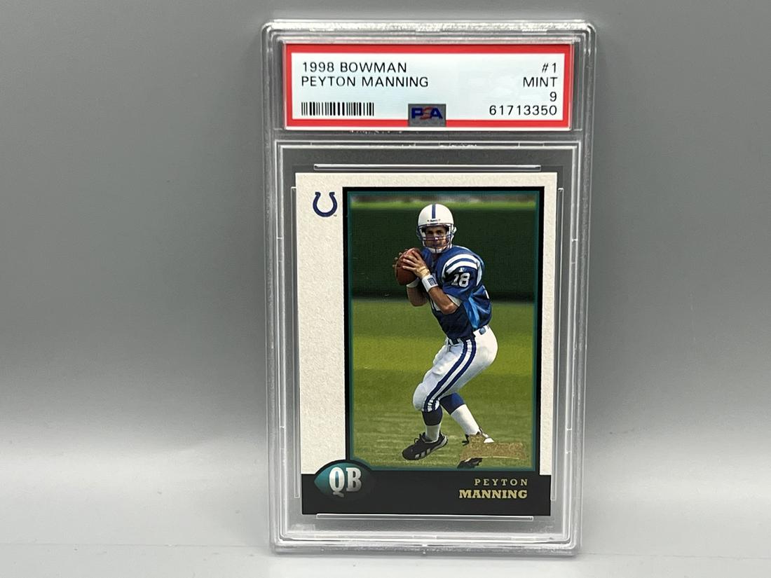 1998 Bowman Peyton Manning RC #1 PSA Mint 9 (1 of 2)