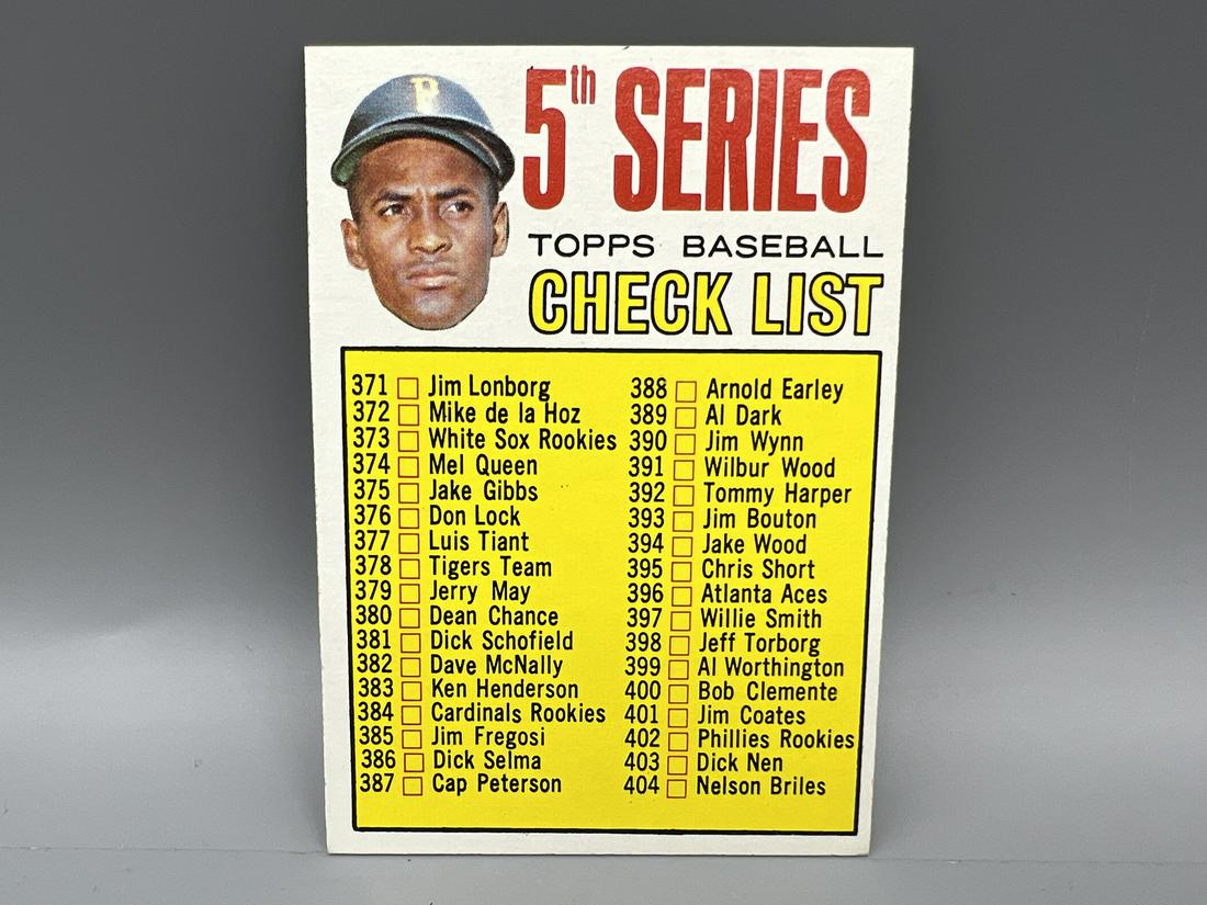 1967 Topps Roberto Clemente 5th Series Checklist #361 (1 of 2)