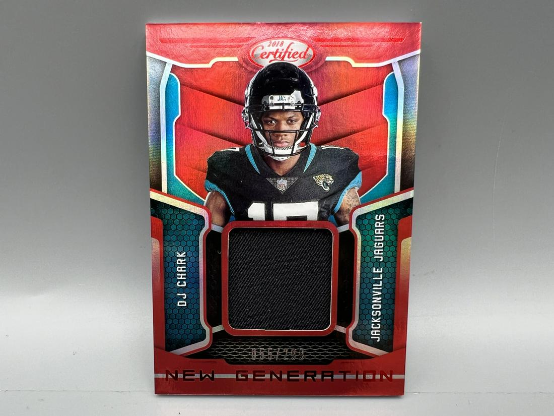 2018 Panini Certified D.J. Chark Red New Generation Rookie Jersey Card #055/299 (1 of 2)