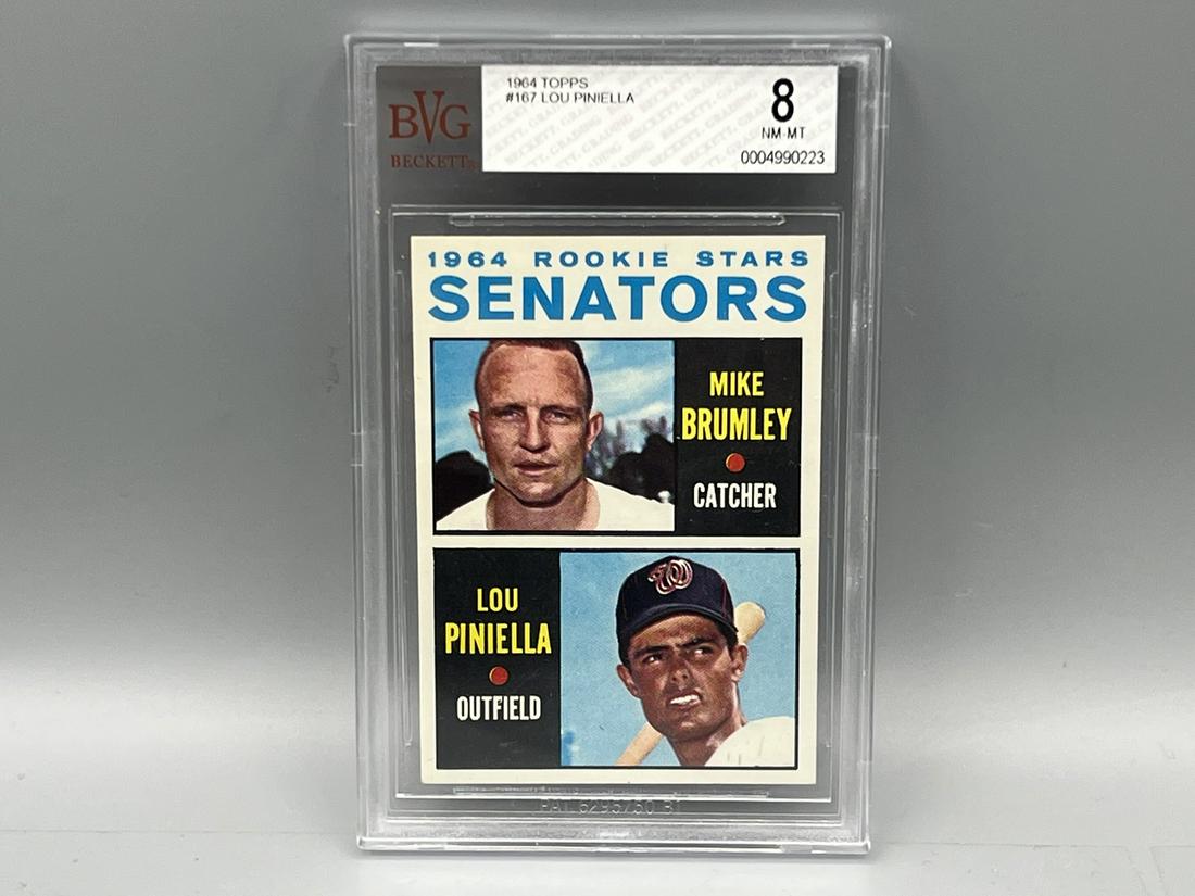 1964 Topps Lou Piniella RC #167 BVG NM-MT 8 (1 of 2)