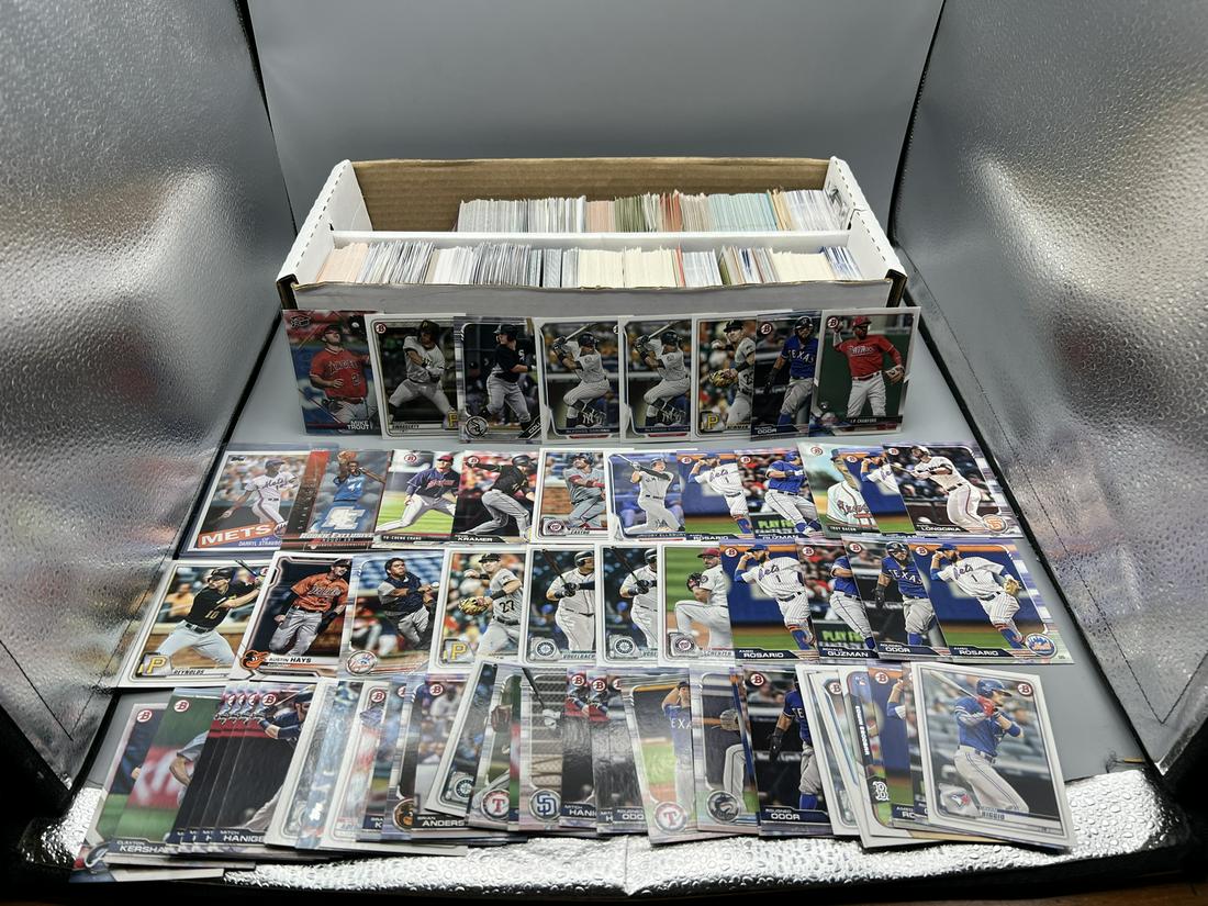 2 Row Box Full of Assorted Baseball/Basketball/Football Cards W/ Many Prospects & Star Player Cards (1 of 8)