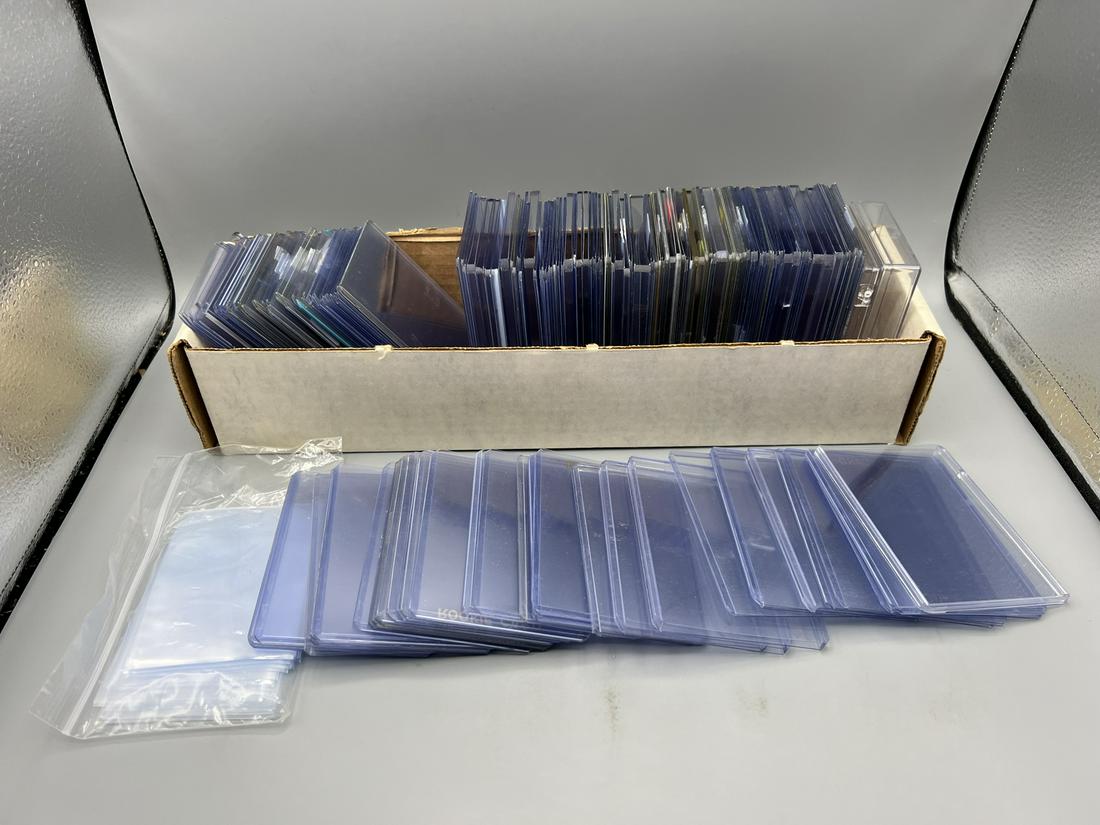 Box of Assorted Used Toploaders & Card Sleeves (1 of 1)