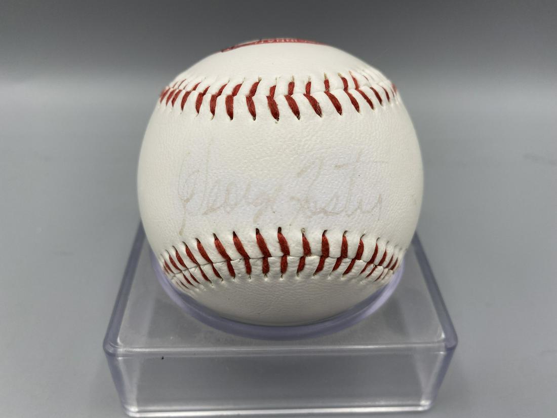 George Foster Cincinnati Reds Signed Baseball - No COA - Faded Signature (1 of 3)