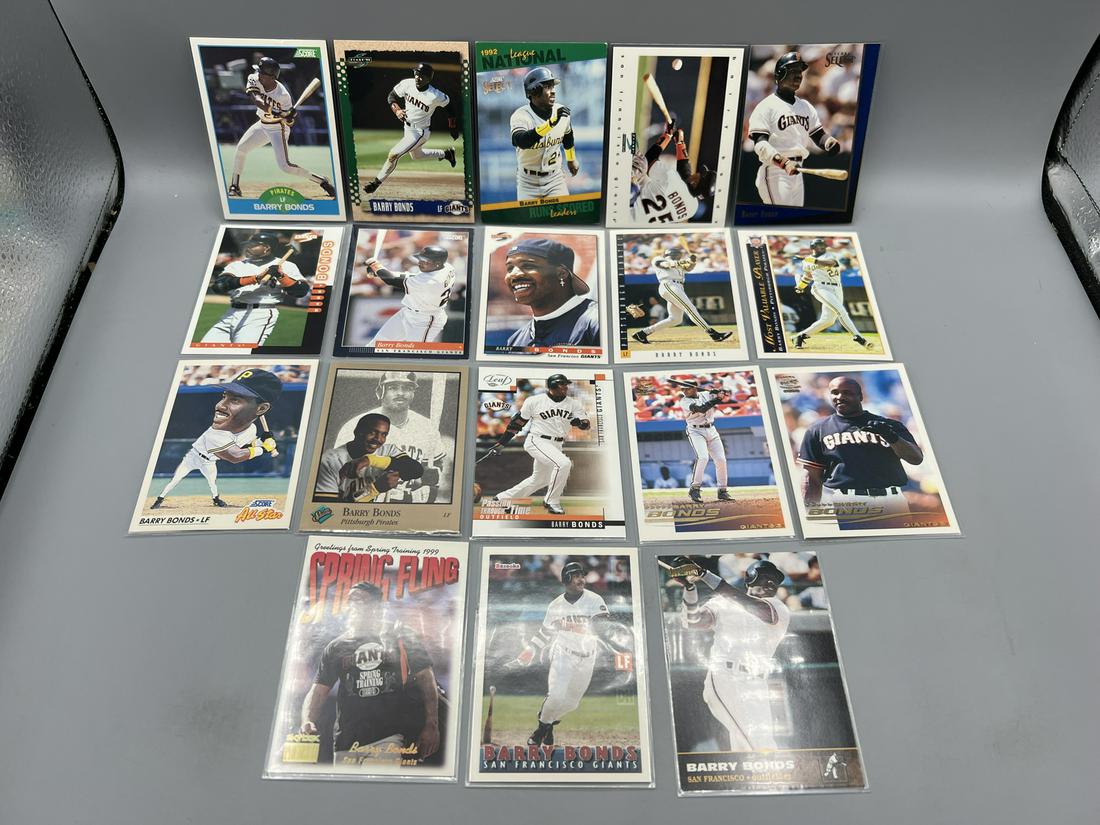 Lot of (18) Assorted Barry Bonds Baseball Cards - Varying Conditions (1 of 5)