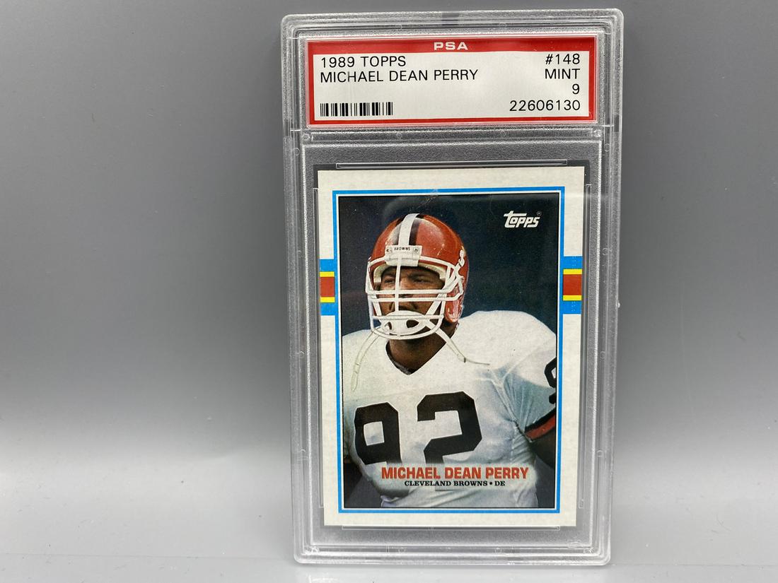 1989 Topps Michael Dean Perry #148 PSA Mint 9: 1989 Topps Michael Dean Perry #148 PSA Mint 9