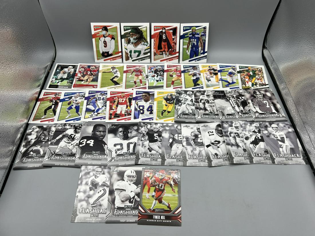 Lot of Assorted Modern Donruss & Leaf Football Cards W/ Some Stars & Variations - Joe Burrow Mask (1 of 6)