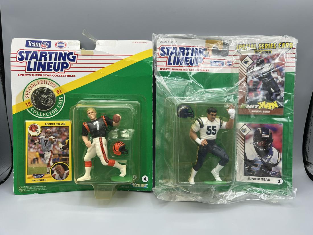1991 Special Edition Boomer Esiason & 1993 Junior Seau Starting Lineups (1 of 2)