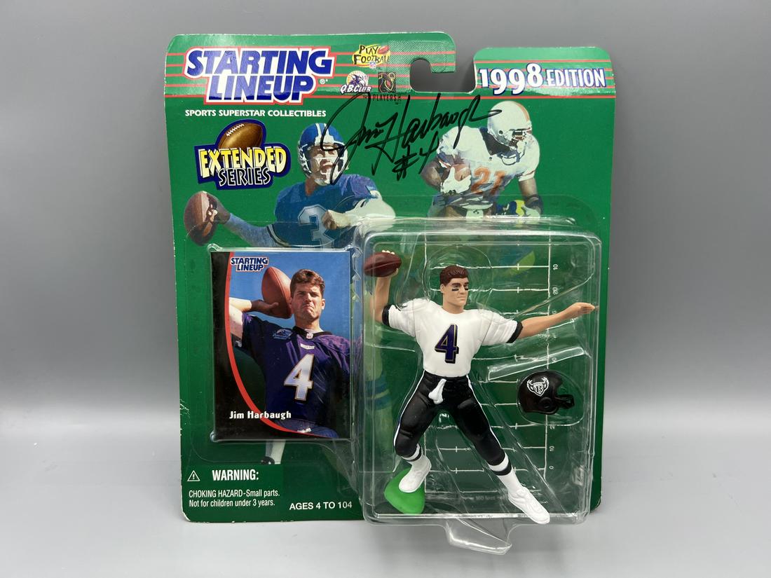 1998 Jim Harbaugh Autographed Starting Lineup - No COA: 1998 Jim Harbaugh Autographed Starting Lineup - No COA