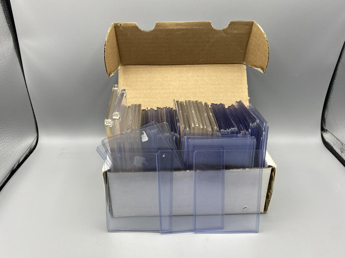 Box of Assorted Used Top Loaders & Card Holders (1 of 1)