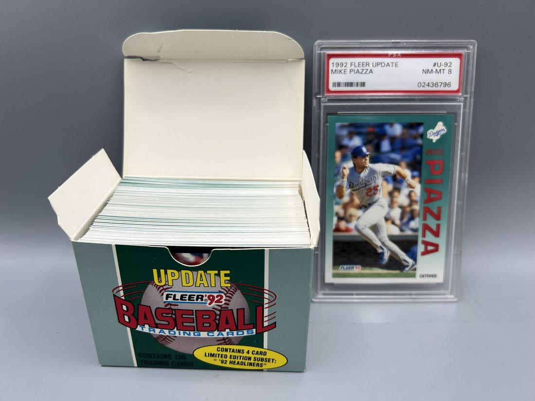 1992 Fleer Update Baseball Complete Set W/ Mike Piazza RC #U-92 PSA NM-MT 8 (1 of 2)