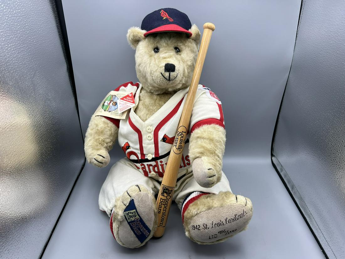 Stan Musial Cooperstown Bears 1942 St. Louis Cardinals Collectible Teddy Bear #706/2500 - Includes (1 of 4)